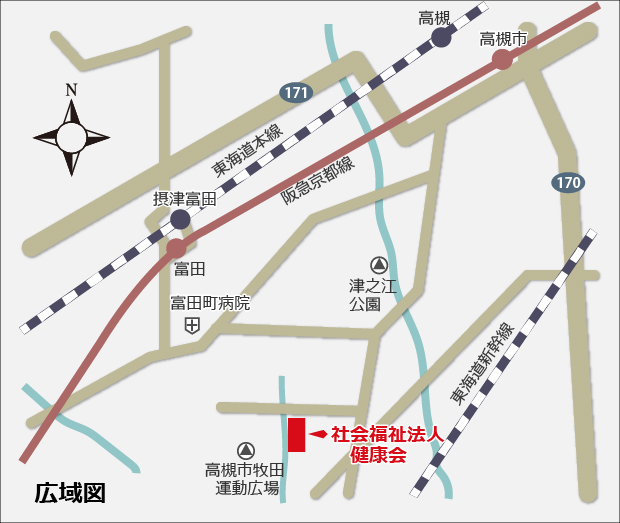 社会福祉法人 健康会 地図